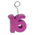 Glittered "16" Photo/ Balloon Holder